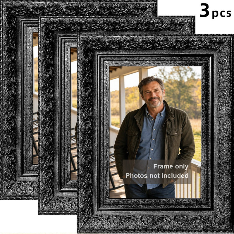 Cadre 8 po x 10 po noir pour manteau de vestibule 3 pièces