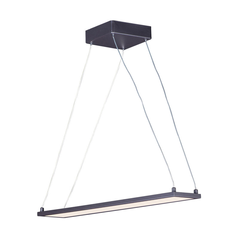 Luminaire suspendu linéaire à 1 lumière pour îlot de cuisine Ajrie, Bronze