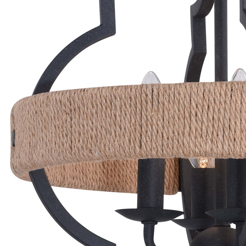 Plafonnier semi-encastré à 4 lumières de style lustre 14 po Keeble