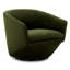 Fauteuil demi-tonneau pivotant en velours Elexi-929657895