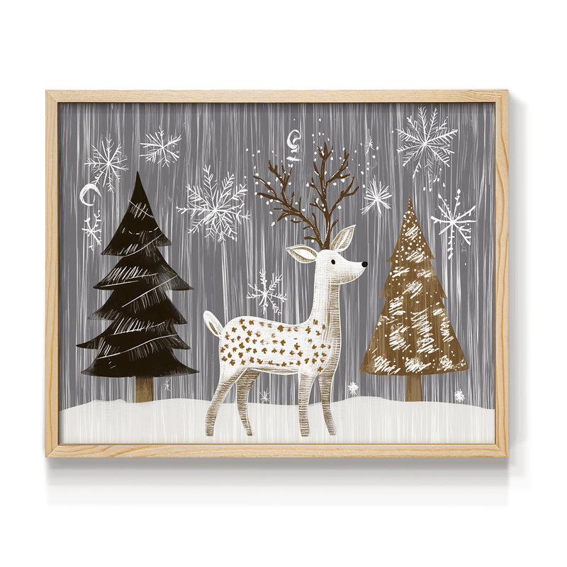 Chirstmas Art-CLI -Framed Print - Restickable, H 8 po x l 10 po, Naturel