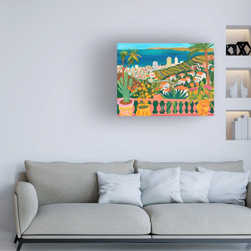 «Doron David Verdant Terrace Embrace Coastal Metropolis», art sur toile, H 35 po x l 47 po