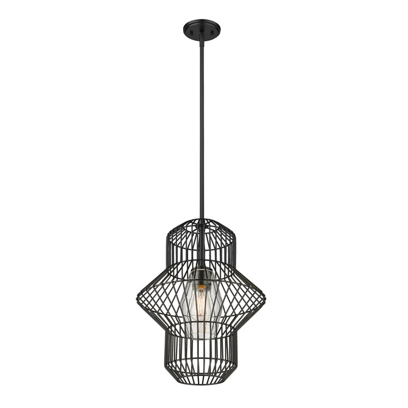 Luminaire suspendu 1 lumière, H 100,75 po x l 15 po x P 15 po