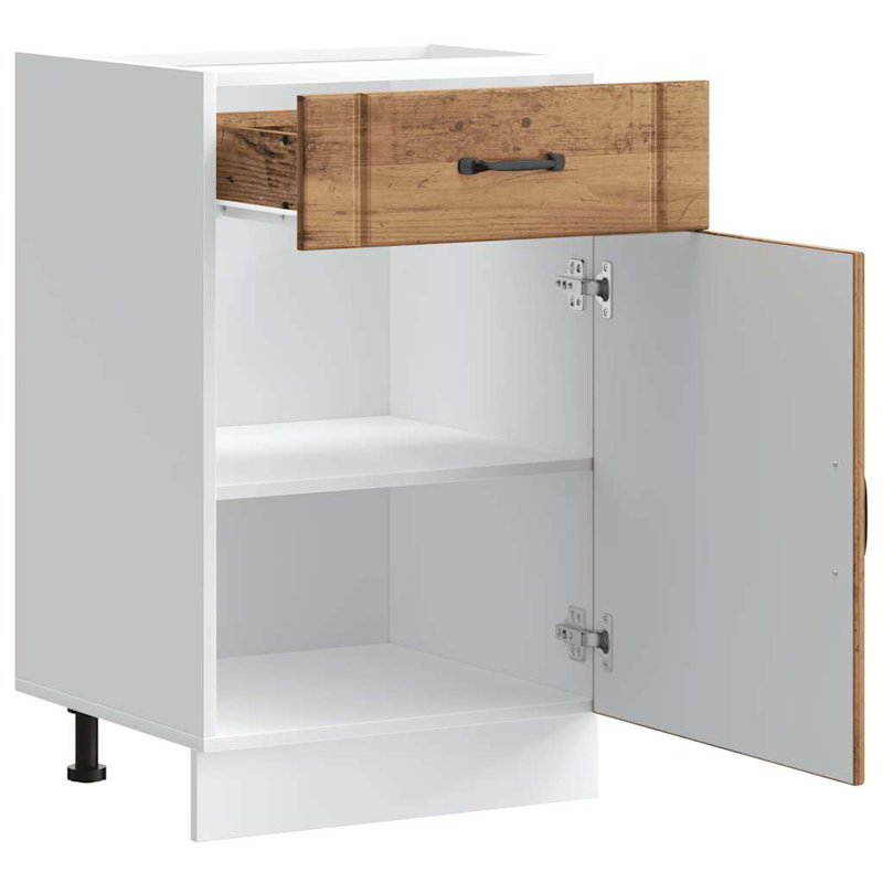 Kitchen Base Cabinet Lucca Engineered Wood, Old Wood