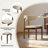 Modern 5/7 Pieces Dining Room Sets, Pre-Assembly Round Dining Table Sets, Sintered Stone Tabletop Kitchen Dining Table Set With Upholstered Chairs-1108179494-1108179544-1108179495