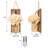 2-Pack Rustic Wall Sconces with Mason Jars, LED Lights, Flowers, Hangers-937770506