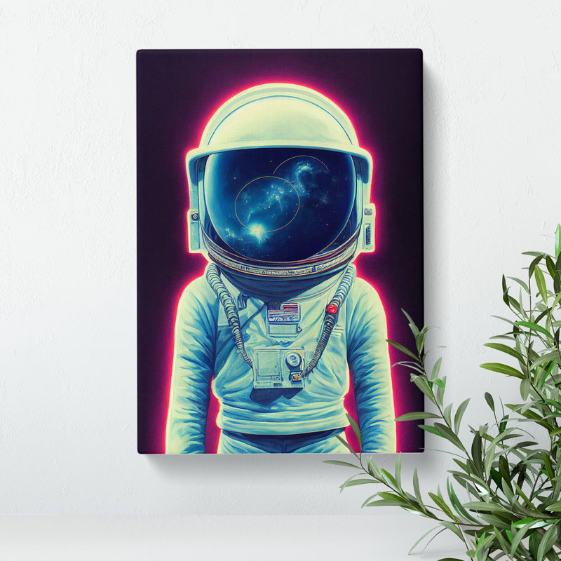 XC1022-1671X Contemporary Astronaut - Wrapped Canvas Print, 76cm H x 50cm W x 3cm D