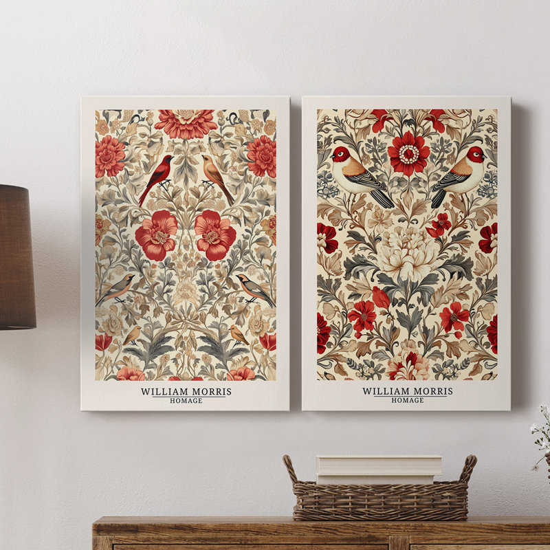 WM MORRIS Series LXIV-Premium Gallery Wrapped Canvas -Ready to Hang, 27" H x 36" W