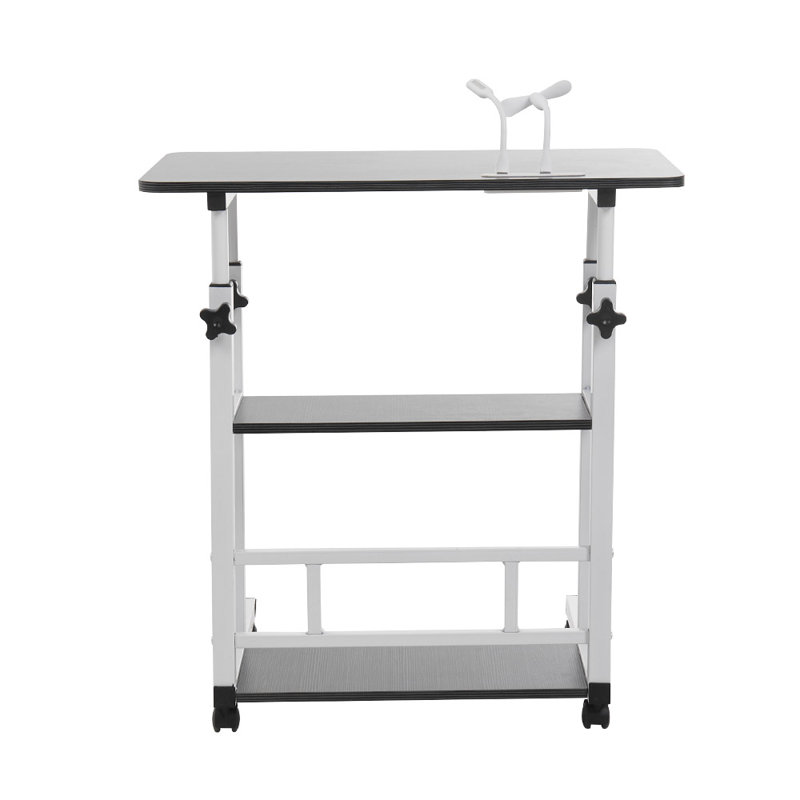 Adjustable Height Modular Iron Writing Desk, Black