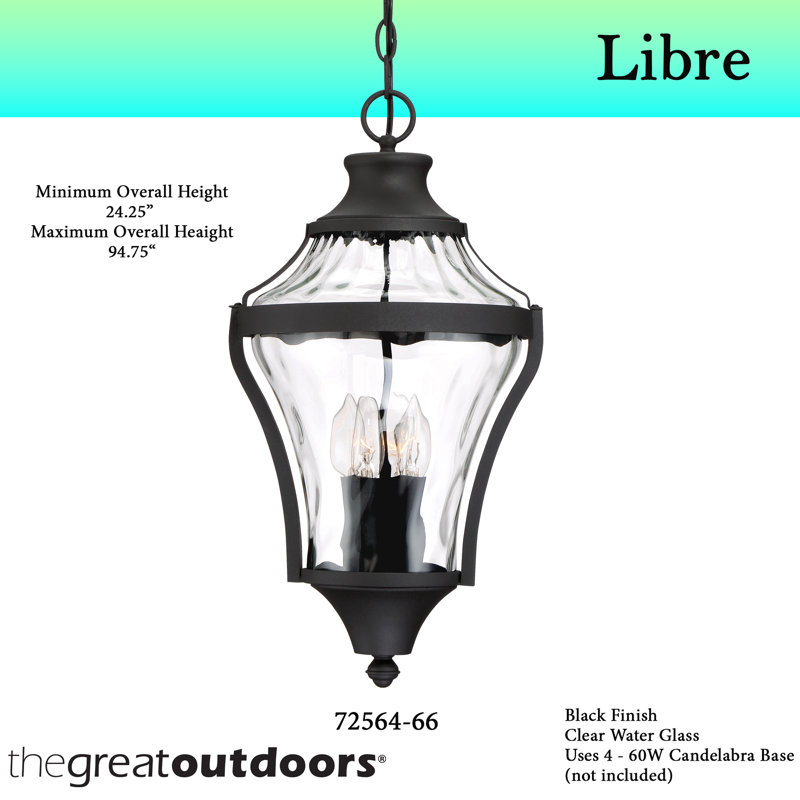 Lanterne suspendue d'extérieur 4 lumières Curcio