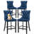 Velvet Kitchen Island Chairs Counter Height Barstools Set of 4-1120115418-1120115416-1139716720