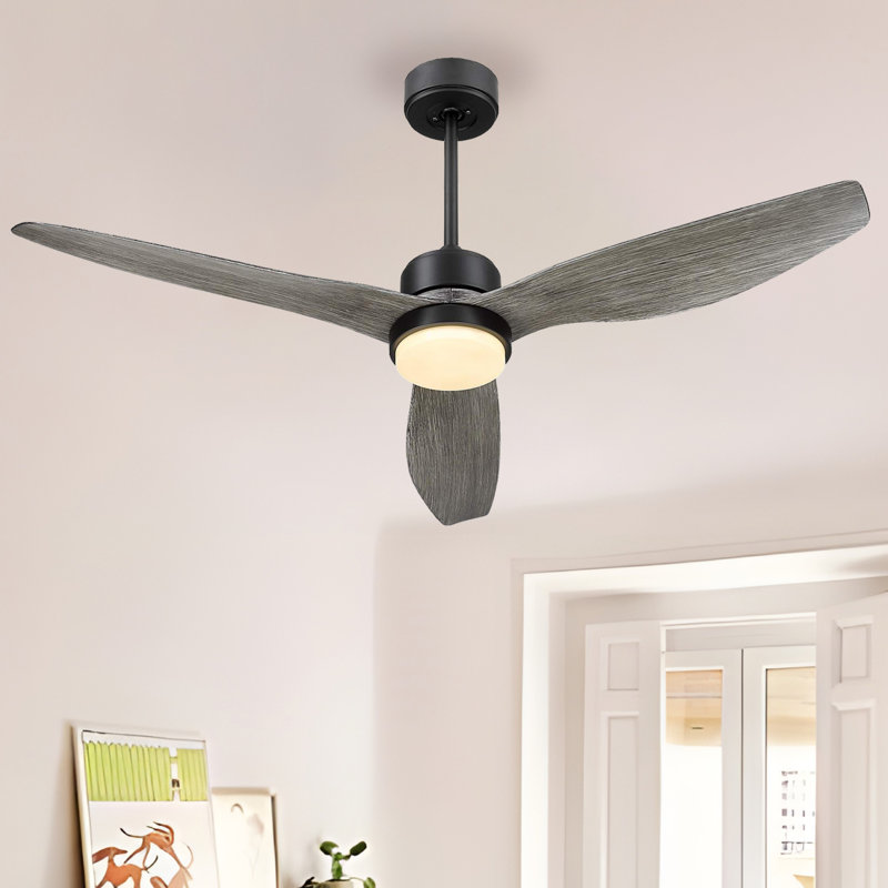 Tibuh 52'' Ceiling Fan with LED Lights, Gray
