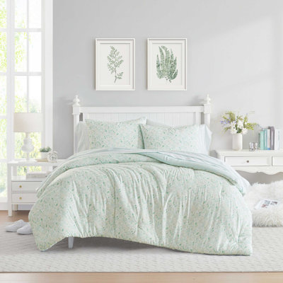 Ensemble d'édredon vert réversible Laura Ashley Quartet