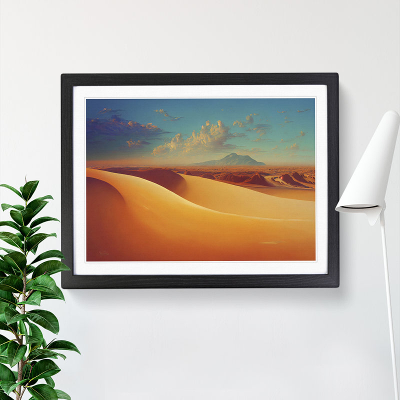 King Desert - Framed Print, Black, 46cm H x 64cm W x 2cm D
