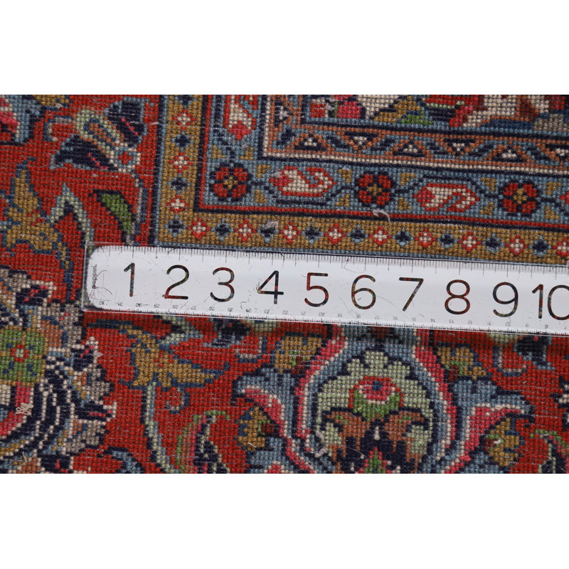 Tapis traditionnel floral fait à la main 7 x 10