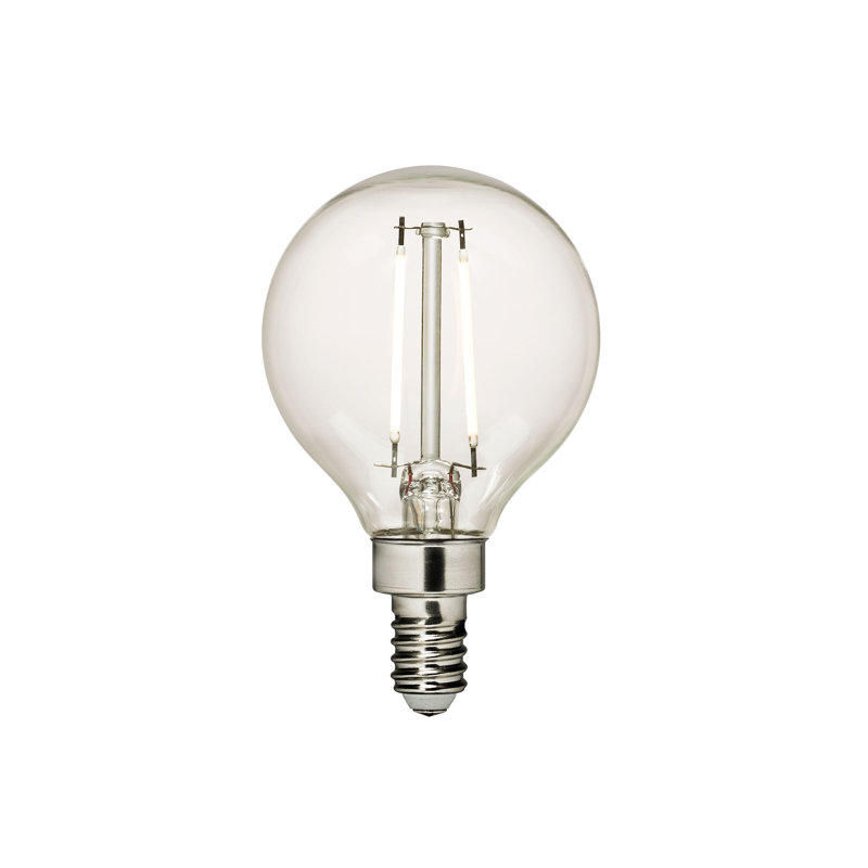 Visual Comfort & Co. LED G16.5 shape 2.5W E12 Candelabra base Clear Edison Style light bulb, 3000 Kelvins