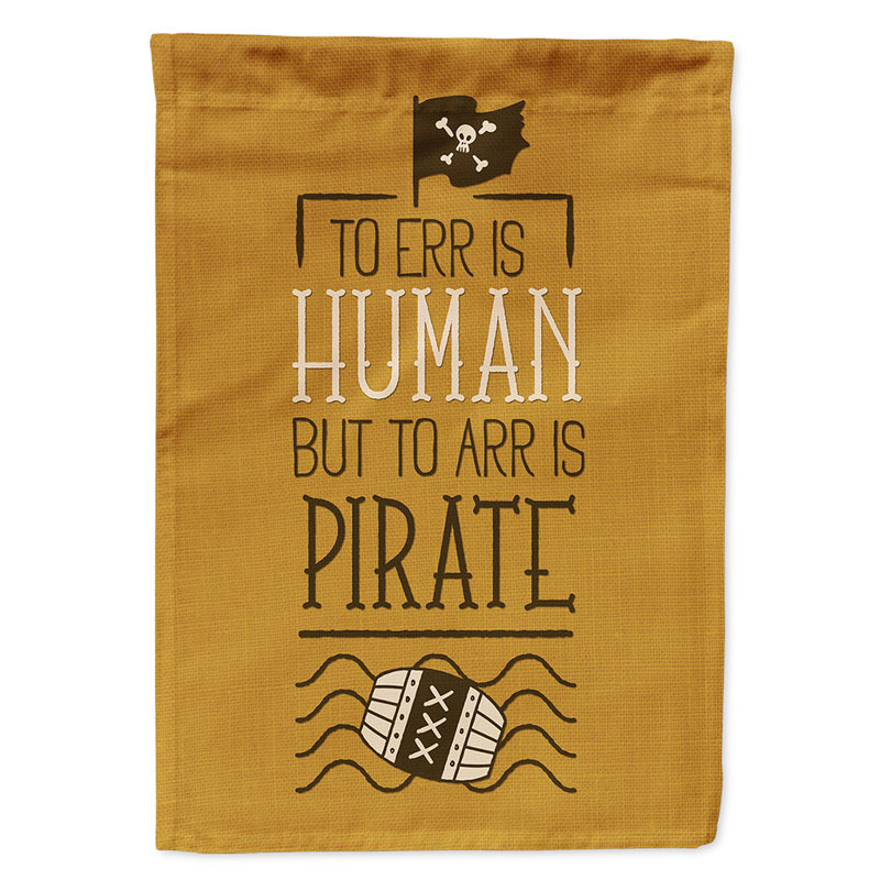 À err is, humain à arr. est-ce que le polyester de 2 côtés de 15 x 11 po est piraté. drapeau de jardin