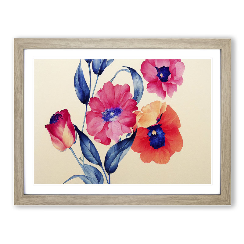 Glowing Flowers - Framed Print