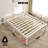 Solid Pine Wood Platform Bed Frame-799995185-799995187