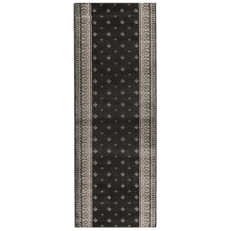 Fleur de Lis Woven Area Rug and Runners, 26"x16'