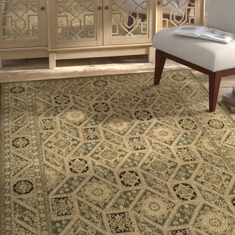 Deguzman Performance Oriental Indoor Rug, Round 8'
