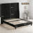 Queen Size black Diamond Bed Frame-78894866-78894864