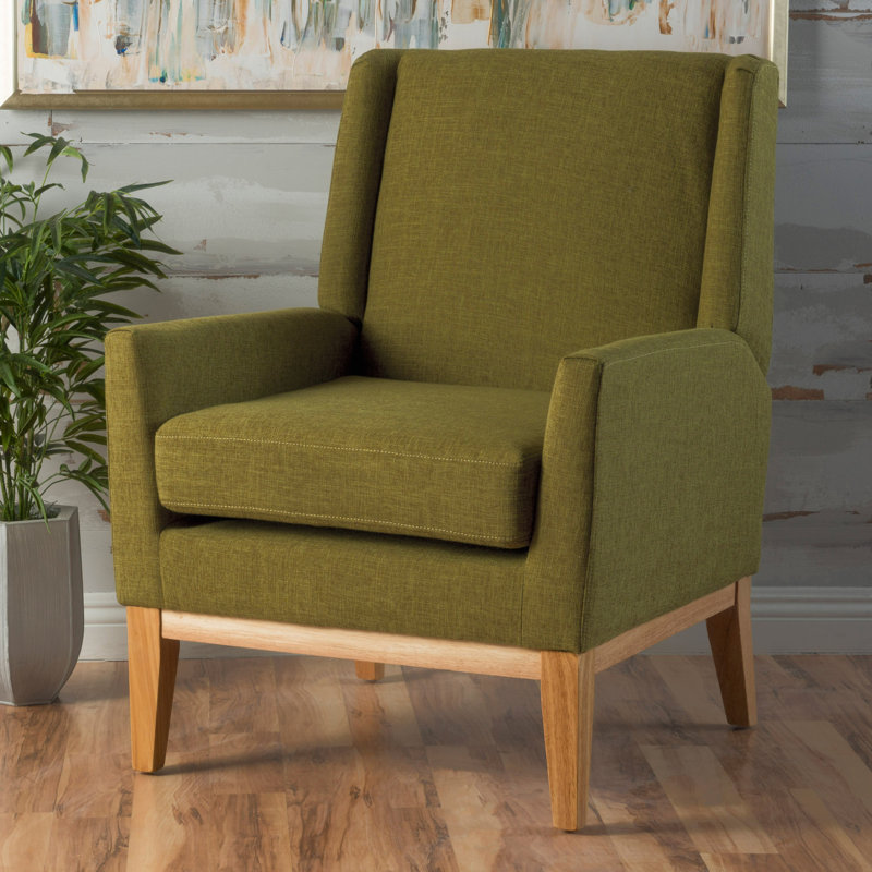 Chaise confortable en tissu Mid-Century idéale pour la maison ou le bureau