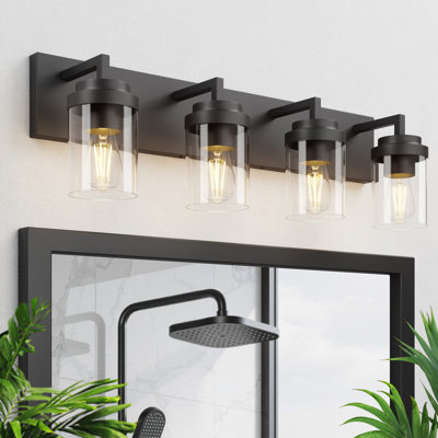 Bathroom Vanity Light with Glass Shade