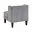 Fauteuil d'appoint moderne et compact en velours côtelé de ton gris pour salon avec coussin décoratif-2141064436
