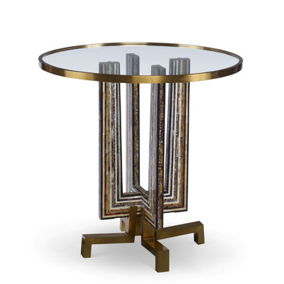 Maya Glass Top End Table