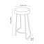 Cosimo Upholstered Counter Stool with Metal Frame-110955938