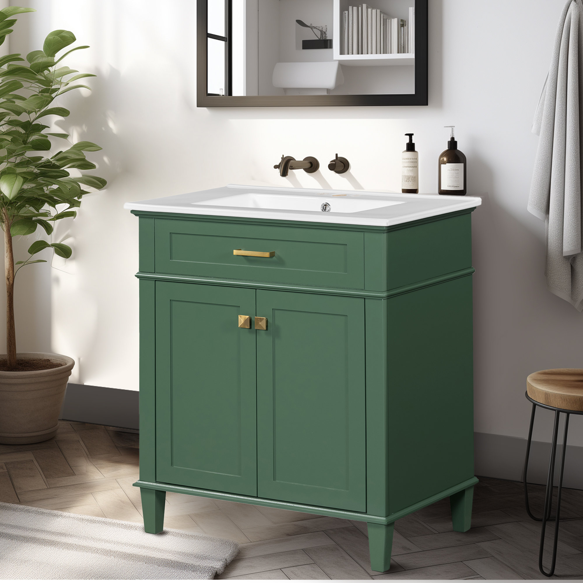 Canora Grey 32-inch bathroom vanity with ceramic basin - Wayfair Canada