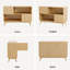  39.3” Mid - Century Modern Storage Cabinet with Storage, Solid Wood Legs-Oak-717951403