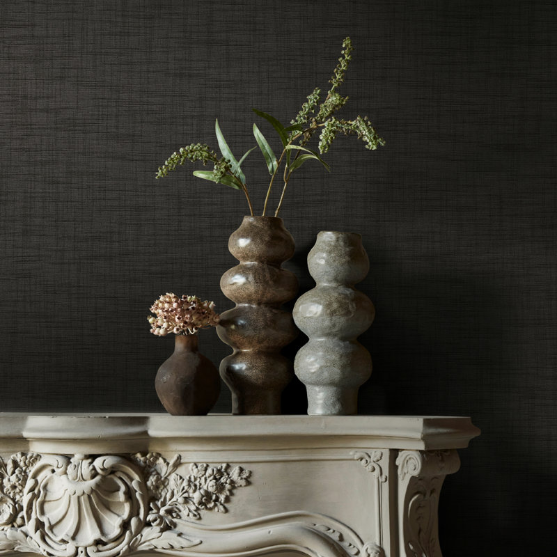 Weathered Linen Stone Wallpaper, Green