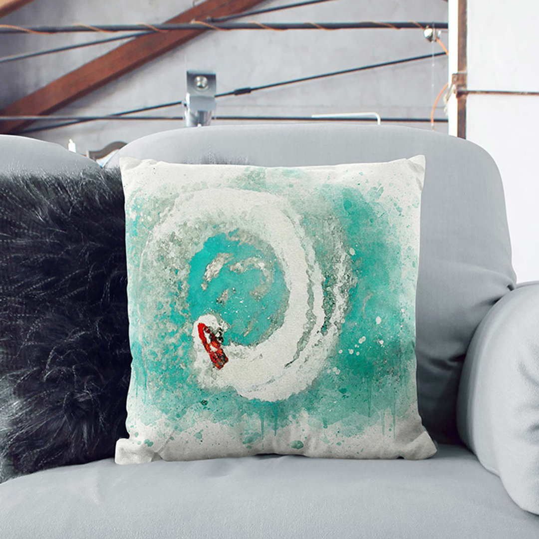 Jet Ski Whirlpool on Bear Lake in Abstract Cushion with Filling
