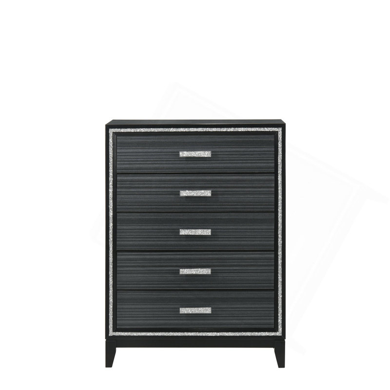 Commode au fini noir patiné