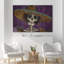 Décoration mauve squelette mauve portant un chapeau de crâne humain Moody-104391688-104391683