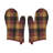 VHC Brands Checkered 100% Cotton Oven Mitt Set