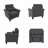 Atifah Upholstered Armchair-1444042236