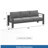 75" All-Weather Metal 3-Seat Patio Sofa Couch With Thick Gray Cushions & Gray Frame-1445636070-1445636071