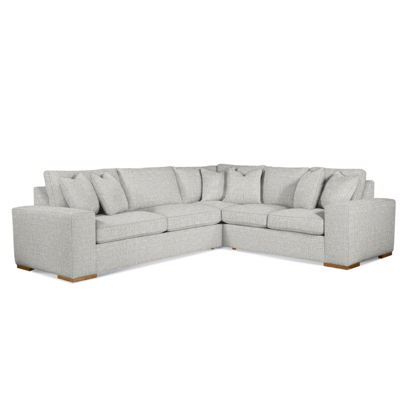 Canapé modulaire Memphis, Sunbrella beige à fines rayures; 6205-74, Orienté à droite, Miel