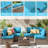 14-Piece Outdoor 4'' Cushion Cover Set, Only Covers-905076562