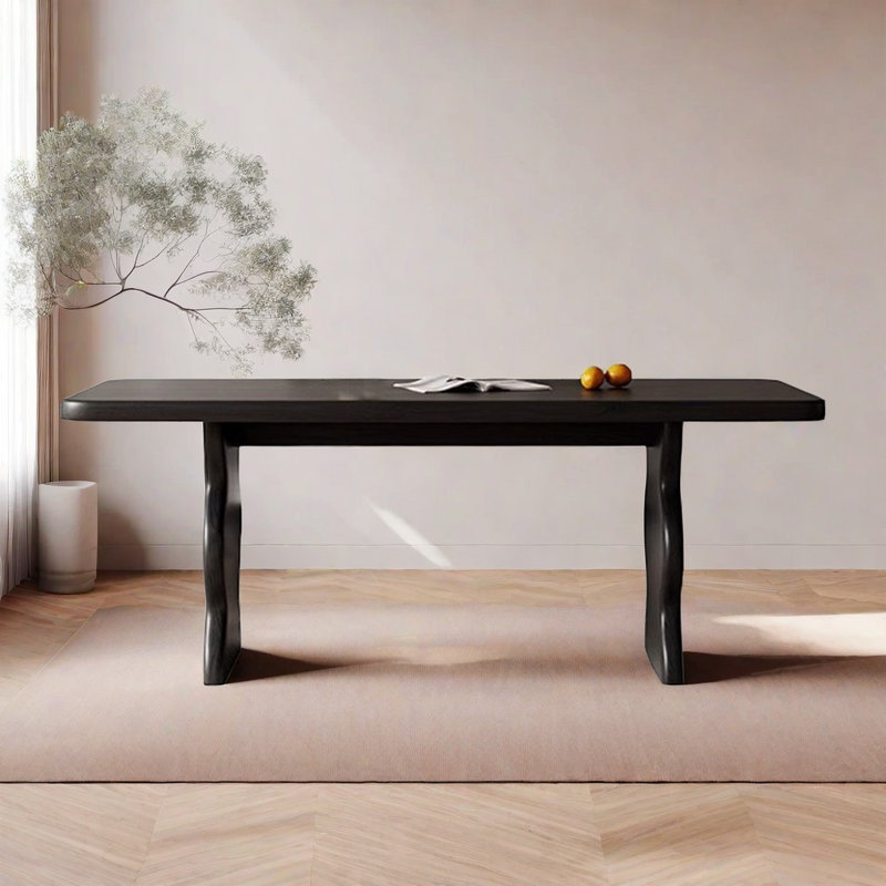 Sailesh American style solid wood dining table, 29.5"H x 78.7"L x 31.4"W