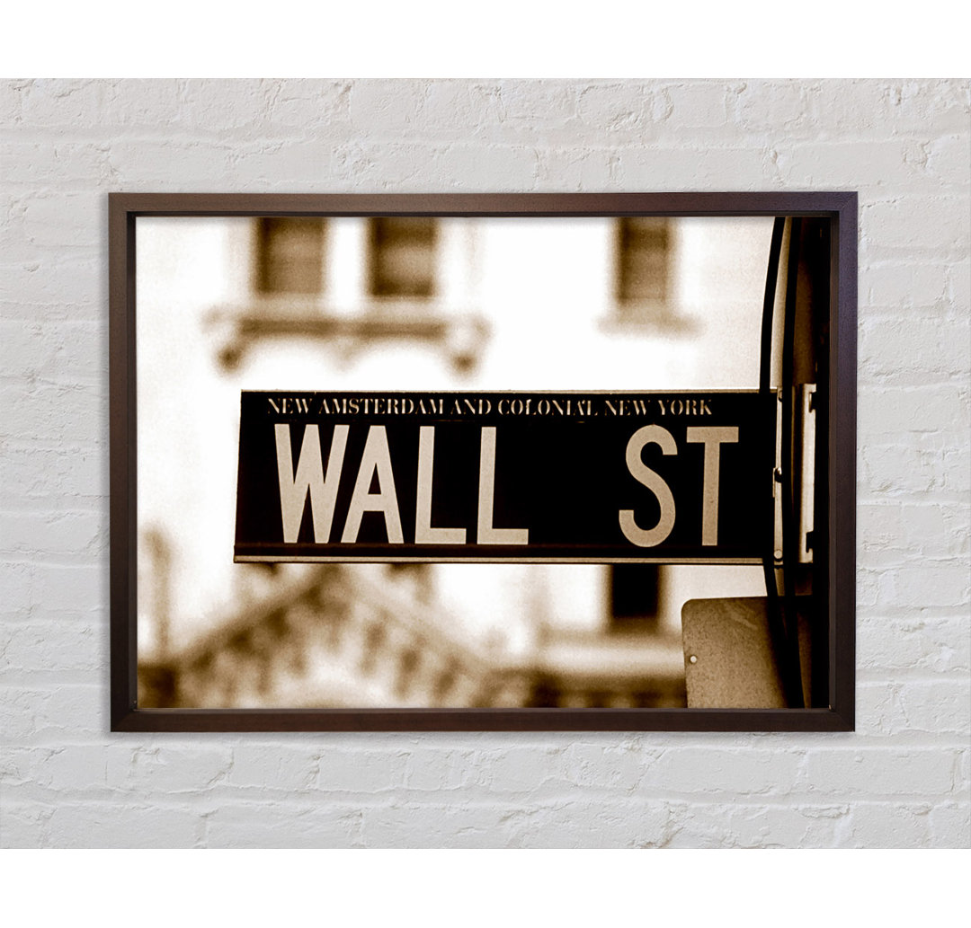 New York City Wall Street - Einzelner Bilderrahmen Kunstdrucke auf Leinwand