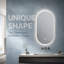 Miroir 24 po x 36 po à DEL rétroéclairé, antibuée, 3 couleurs, gradation, mémoire, IP44