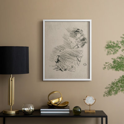 Reproduction encadrée vintage en bois massif Lxxxii