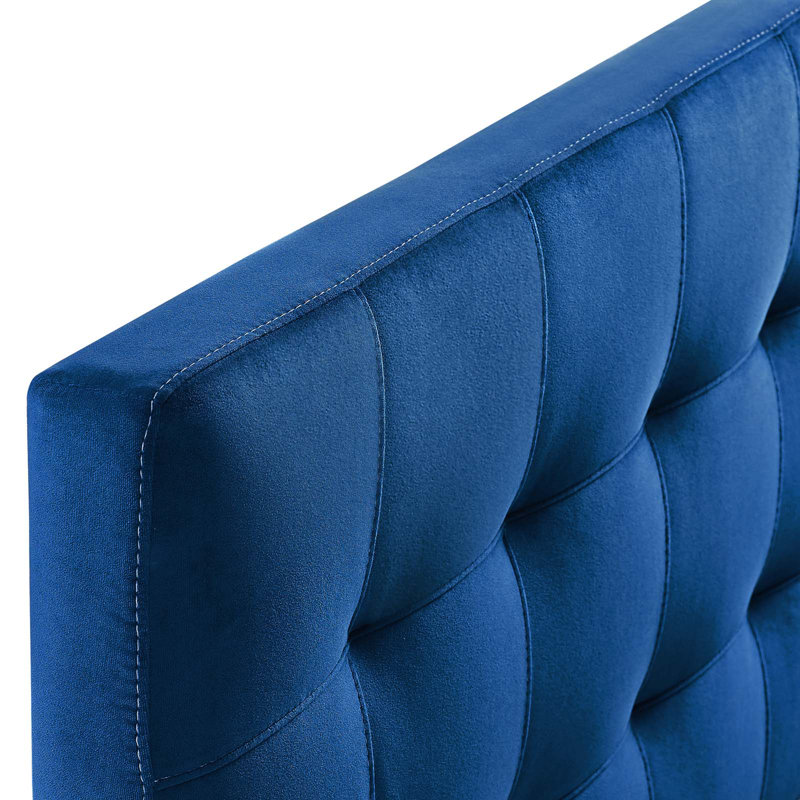 Tête de lit Copper Grove Worishofen par Modway, Bleu marine, Double