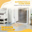 75-103 cm Pet Safety Gate Pressure Fit Stair with Small Door Double Locking