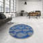 Tapis bleu/gris à tisser électrique-2135335876