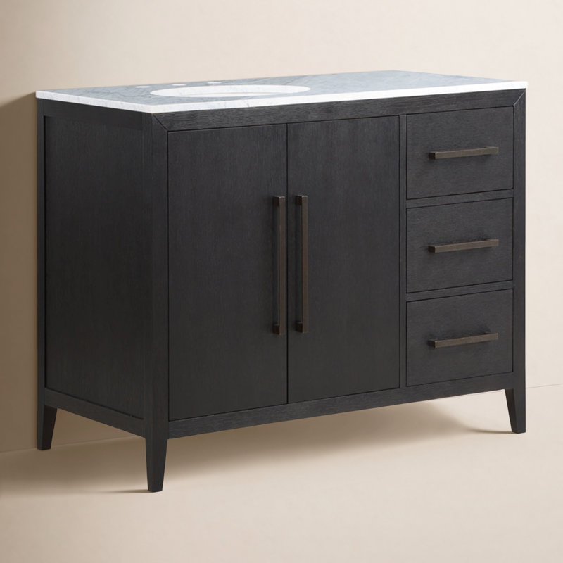 Alsup 42'' W Single Vanity, Dark Weathered Oak